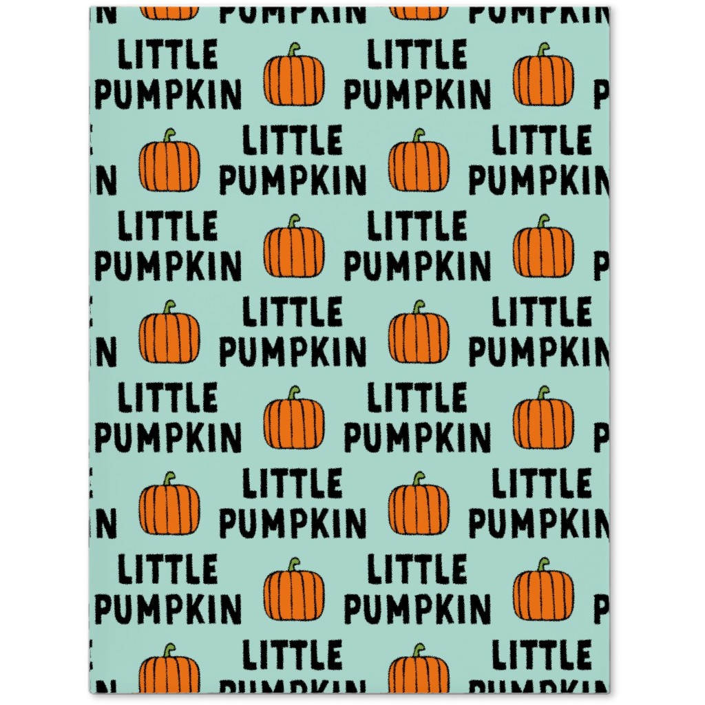 Little Pumpkin - Halloween - Aqua Journal, Green, Classic Green