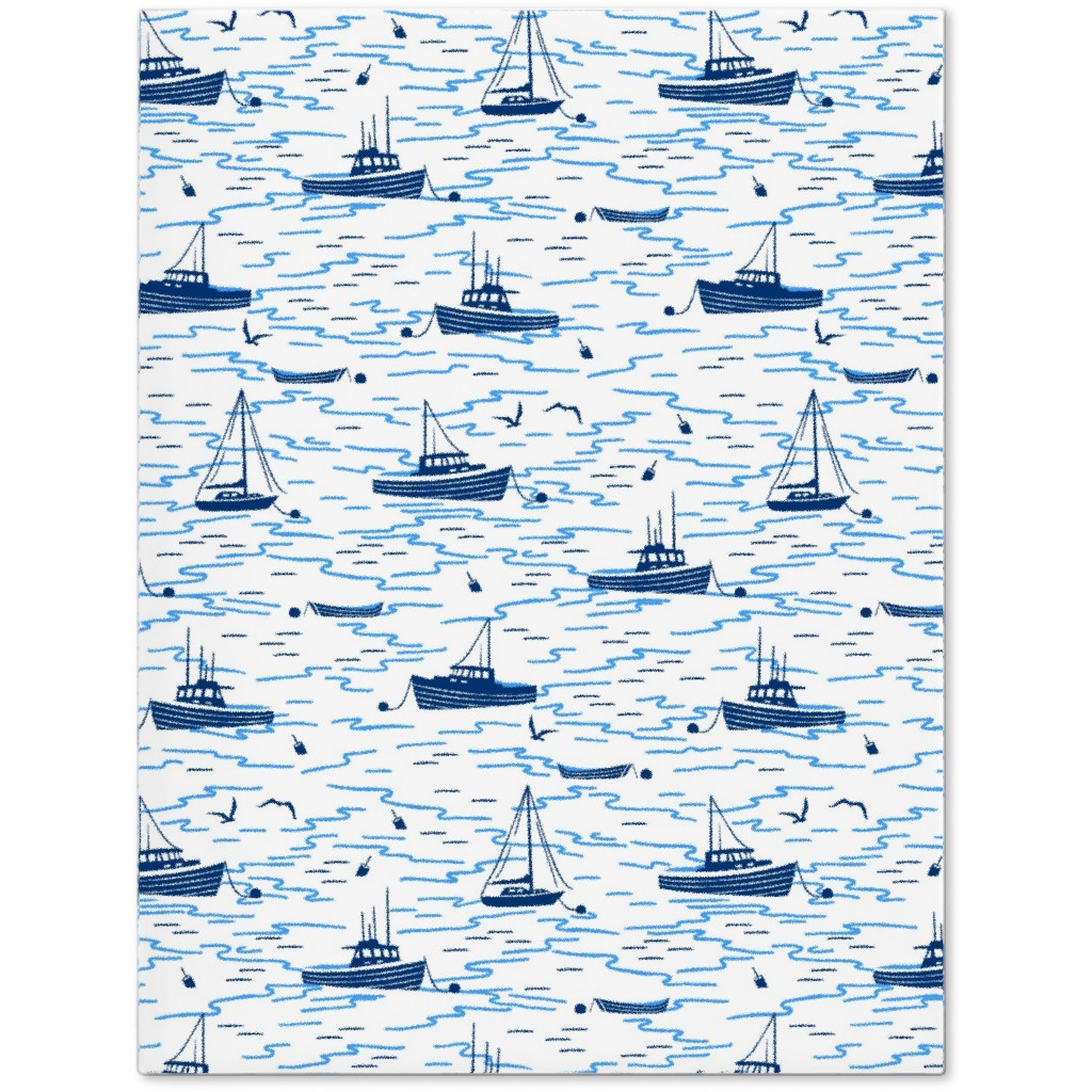 Harbor Boats - White Journal, Blue, True Blue