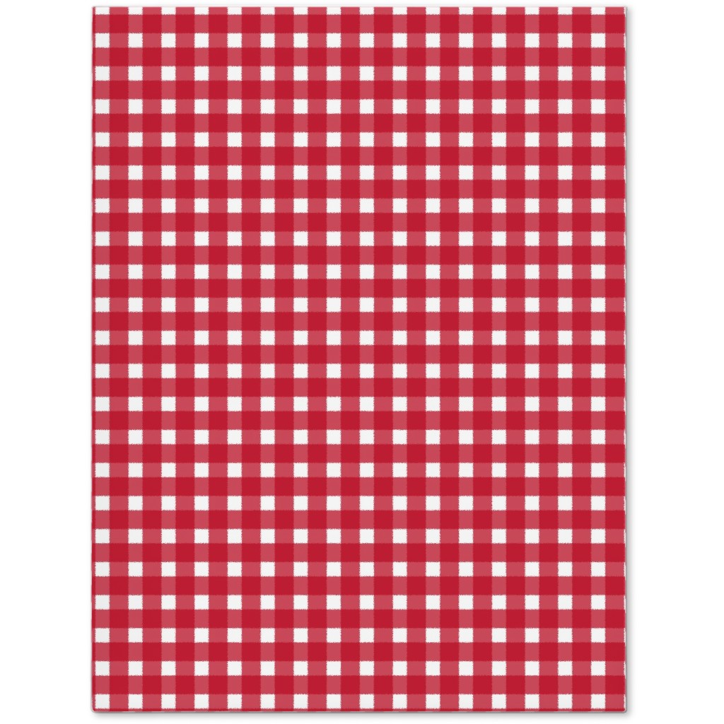 Classic Gingham - Red Journal, Red, Red