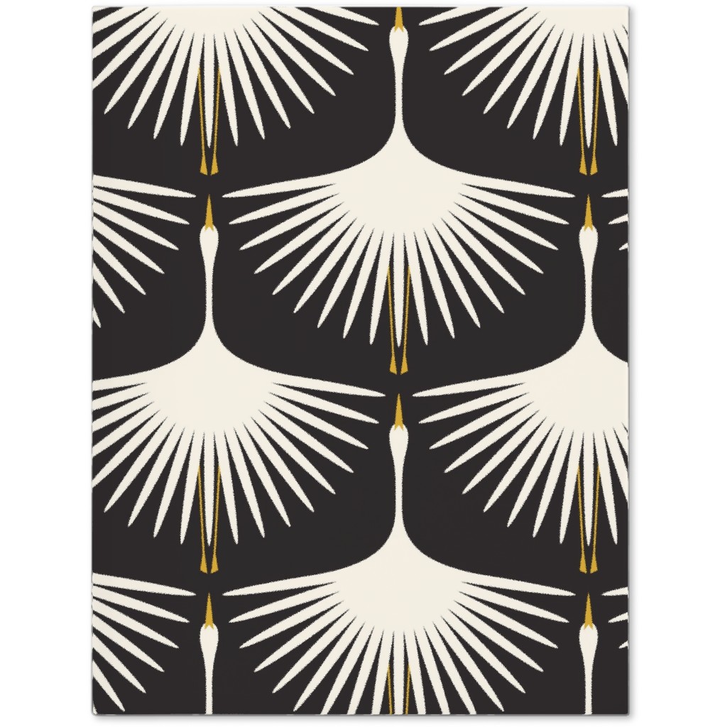 Art Deco Swans Journal, Black