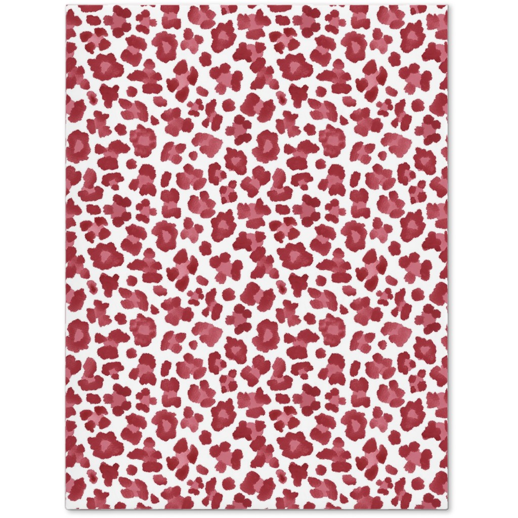 Leopard Pattern Print Journal, Red