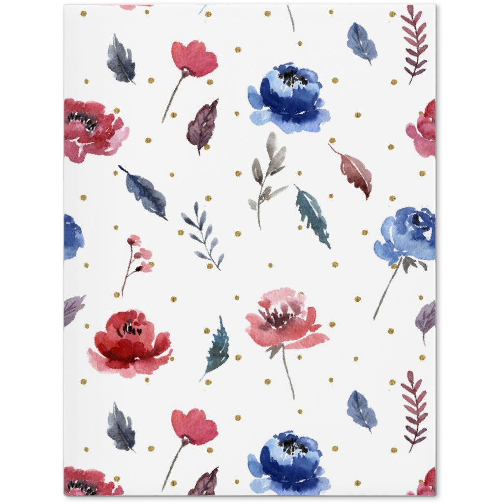 American Glory Flowers With Gold Dots - Multi Journal, Red