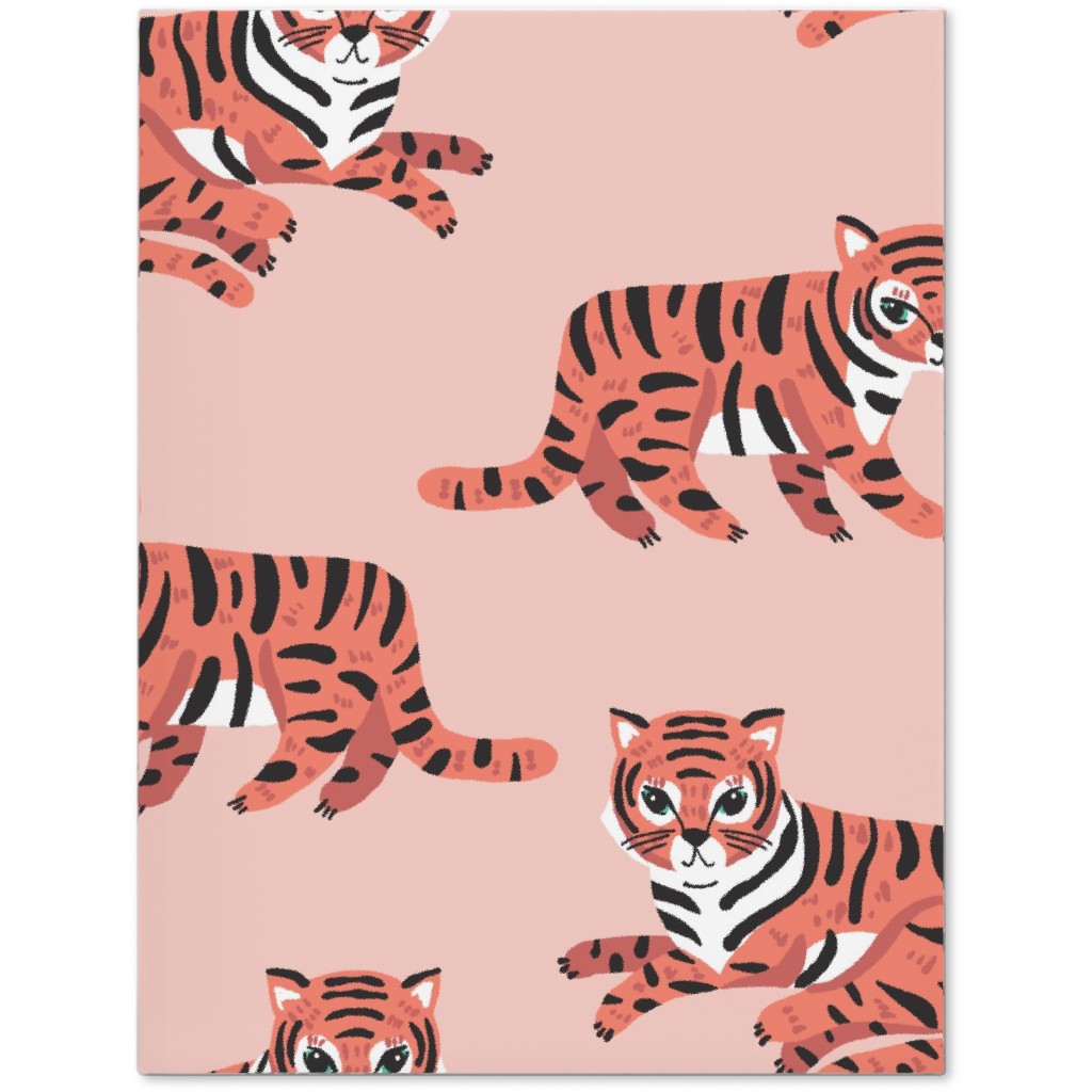 Jungle Tigers - Blush and Coral Journal, Pink