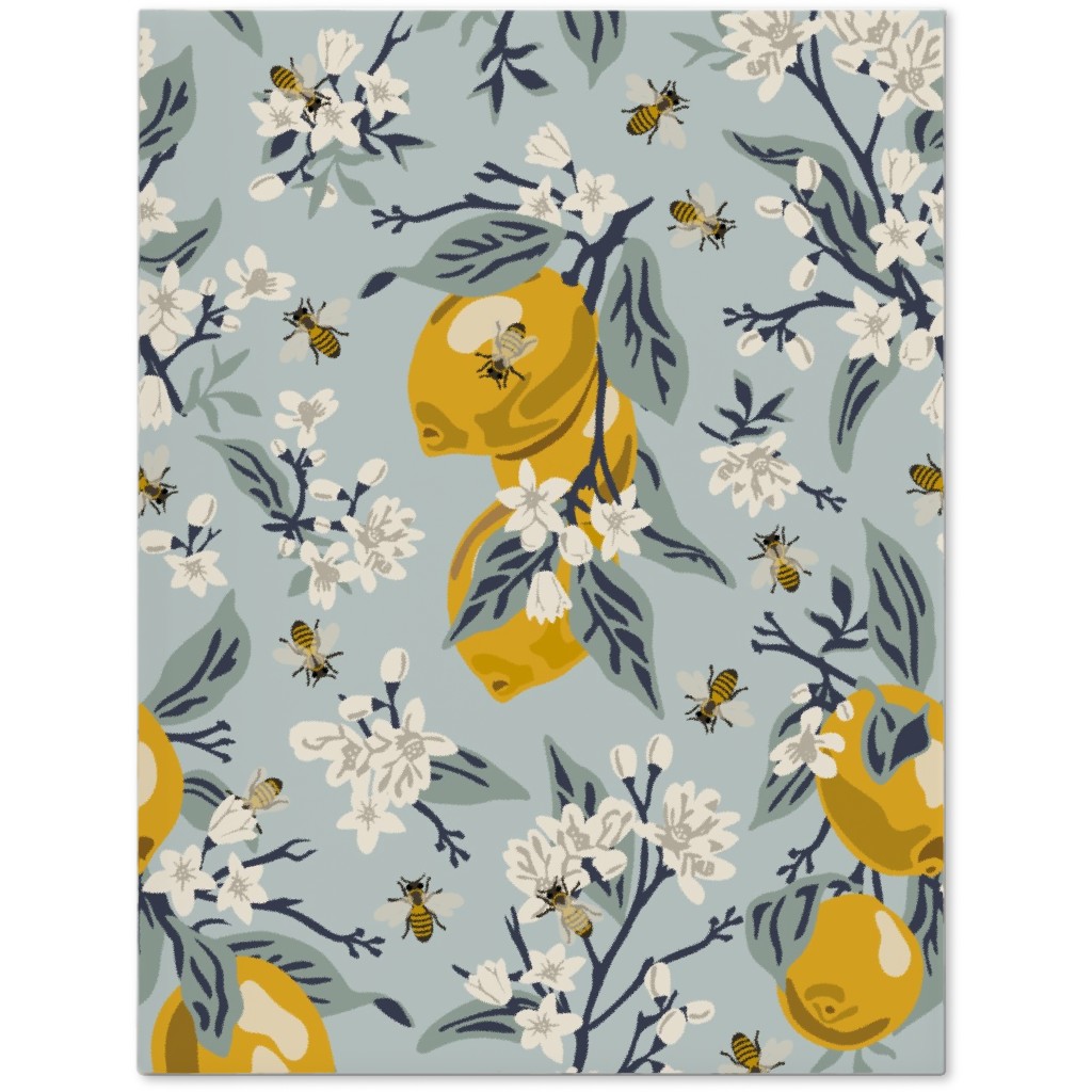Bees, Blossoms & Lemons - Blue Journal, Blue