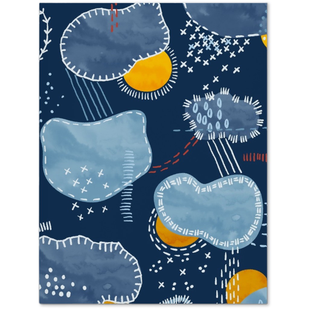 Shashiko Spring Clouds - Blue Journal, Blue