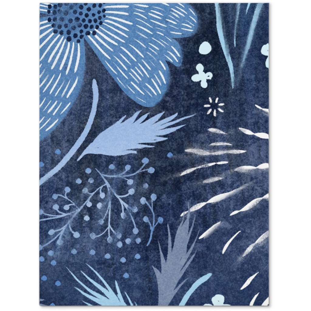 Shibori Flower Abundance - Blue Journal, Blue
