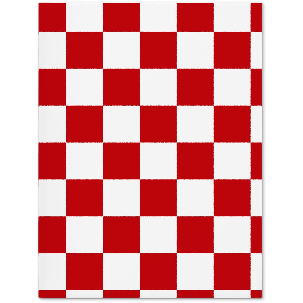 Checkerboard - Red and White Journal, Red