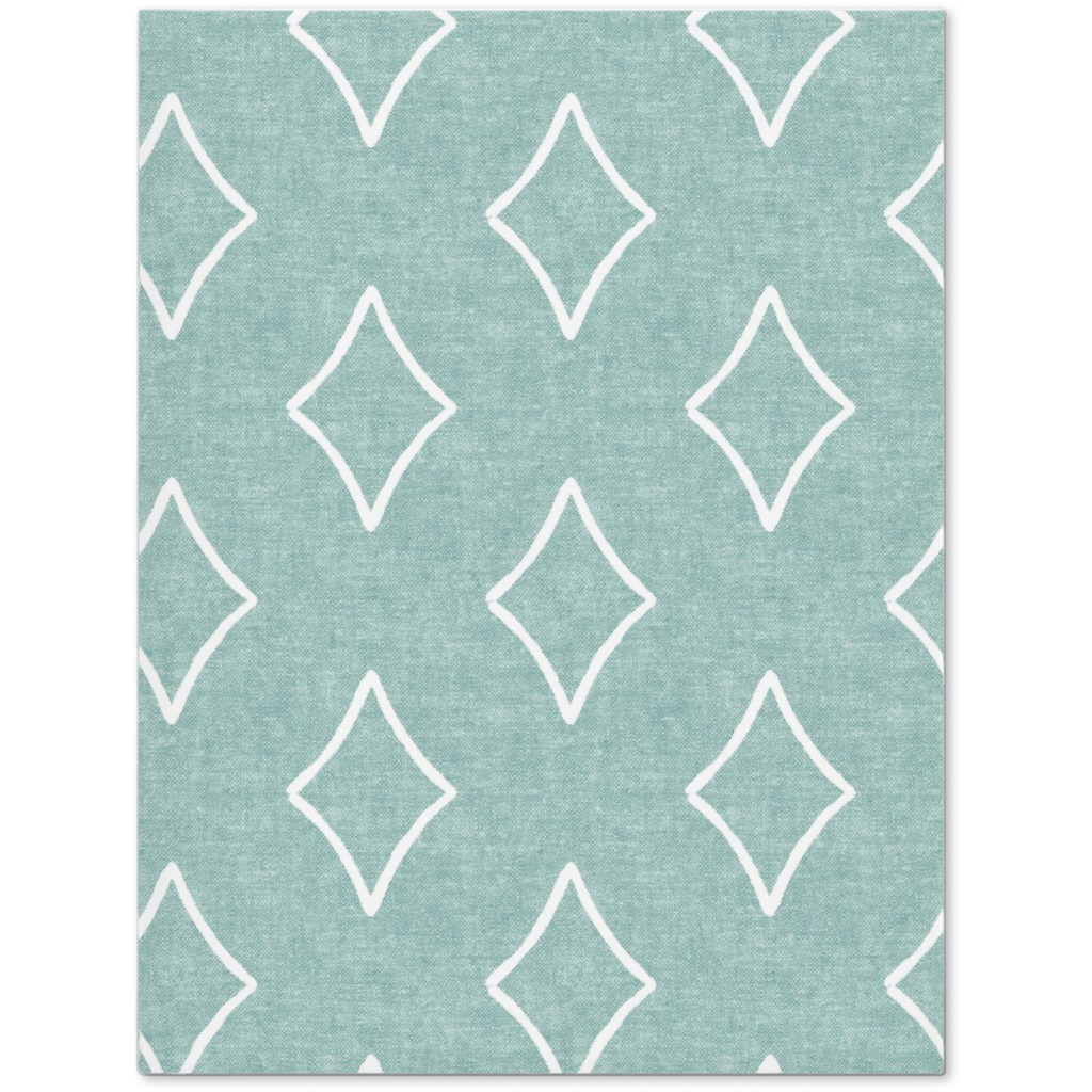 Diamonds Coordinate Woven - Mint Journal, Green, Classic Green