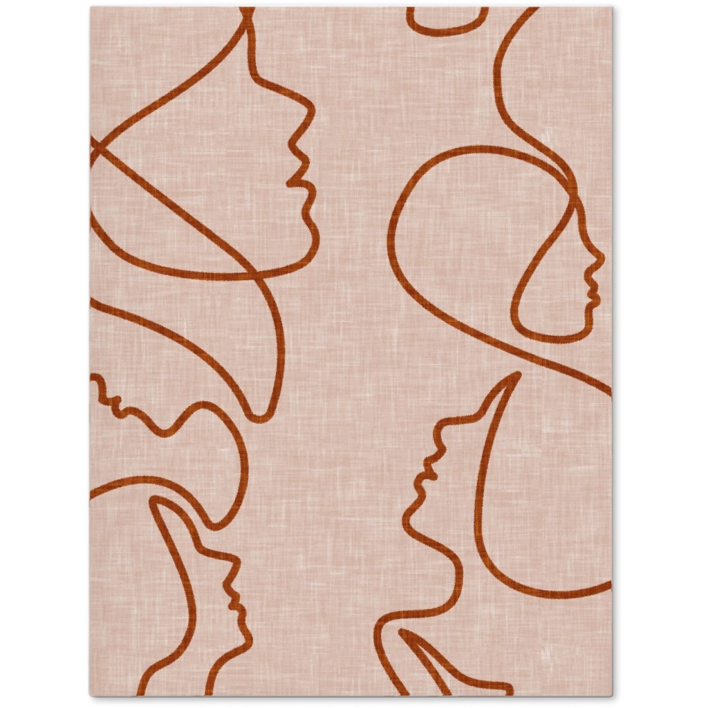 Aria - Flowing Faces - Blush and Brick Journal, Pink