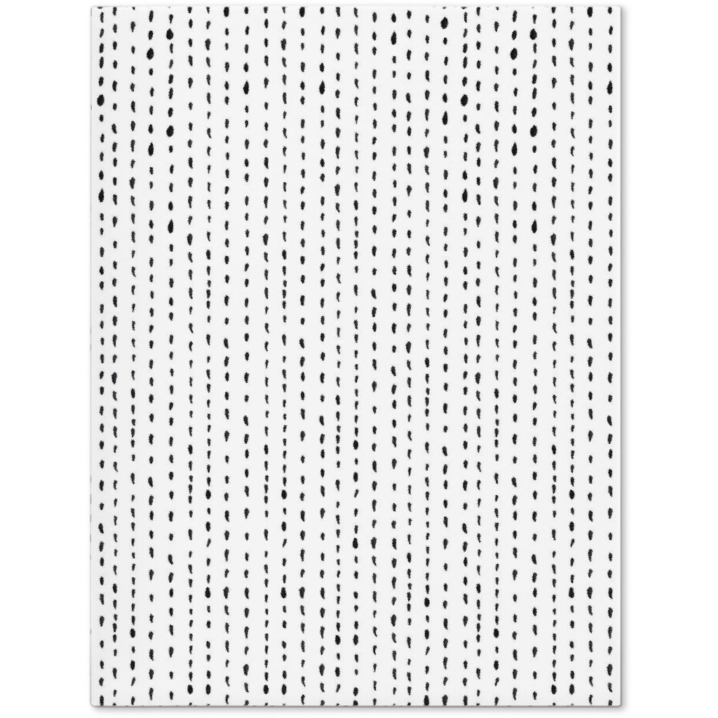 Woodland - Little Dots of Stripes - Black and White Journal, White