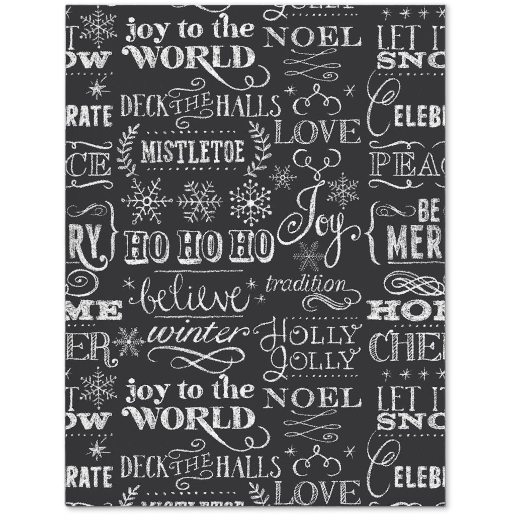 Christmas Sayings in Chalk Journal, Gray