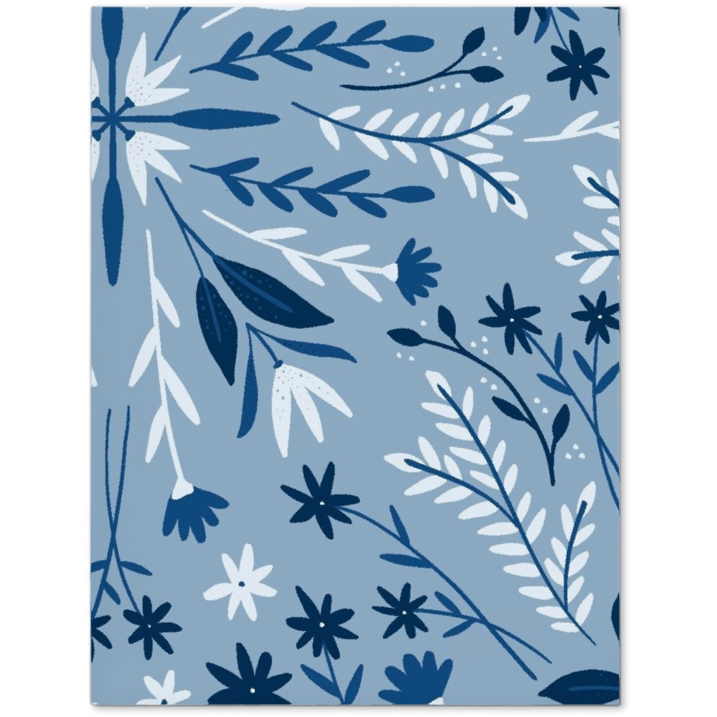 Dotty Floral - Blue Journal, Blue
