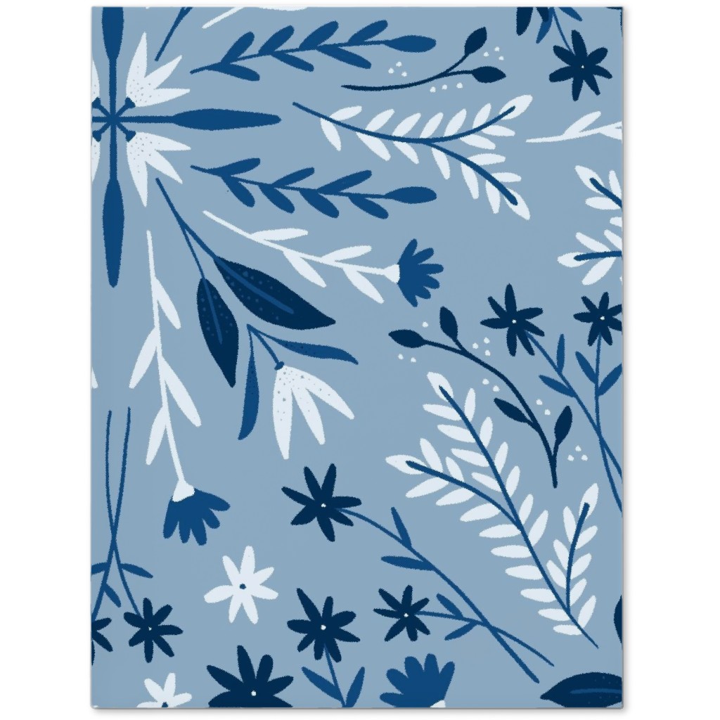 Dotty Floral - Blue Journal, Blue, True Blue