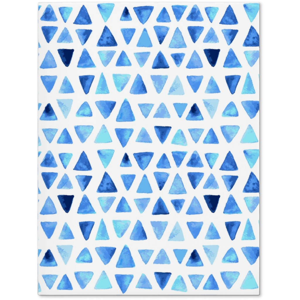 Watercolor Triangles - Blue Journal, Blue