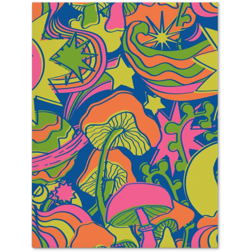 Psychedelic Daydream - Blue and Neon Journal, Multicolor
