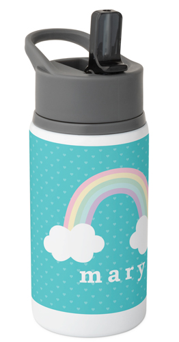 Emoji Rainbow Kids Water Bottle, 18oz, Kids Water Bottle, Blue
