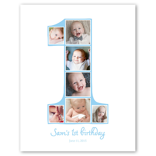 First Year Blue, 11x14white