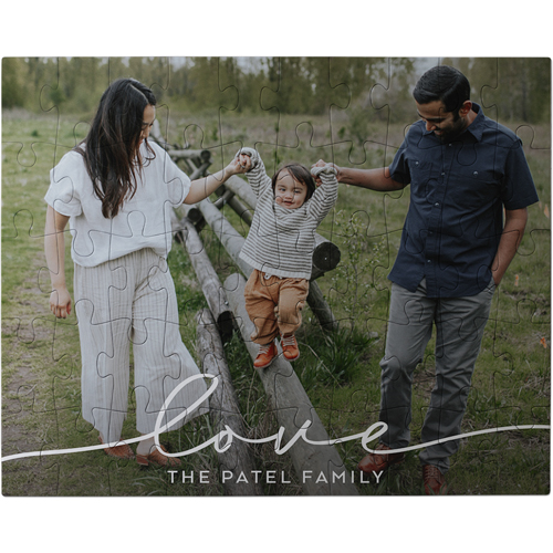 Doodle Love Large Piece Puzzle, Puzzle Board, 50 large pieces, Rectangle Ornament, Large Piece Puzzle, White