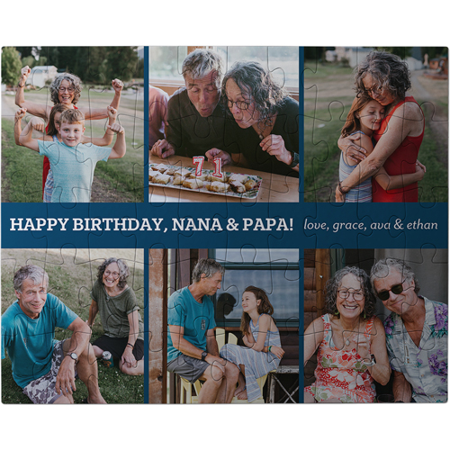 Caption Gallery Of Six Large Piece Puzzle, Puzzle Board, 50 large pieces, Rectangle, Large Piece Puzzle, Multicolor, multi