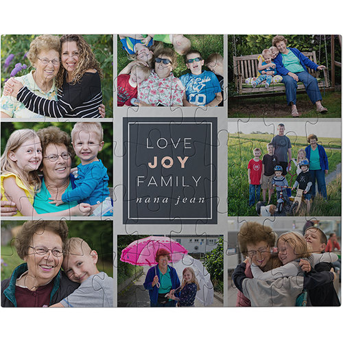 Surrounded by Joy Large Piece Puzzle, Puzzle Board, 50 large pieces, Rectangle, Large Piece Puzzle, Gray