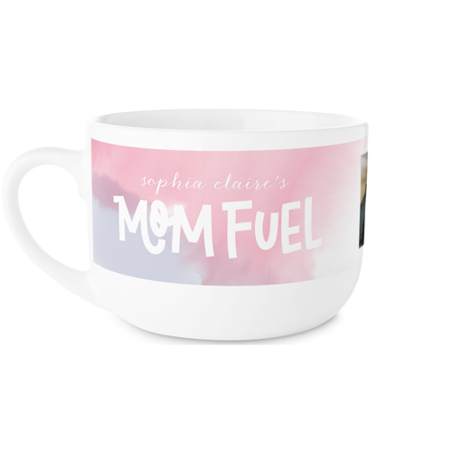 Mom Fuel Latte Mug, White,  , 25oz, White
