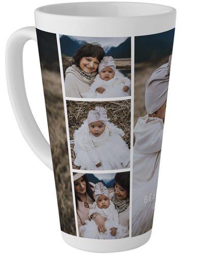 Filmstrip Frames Tall Latte Mug, 17oz, White