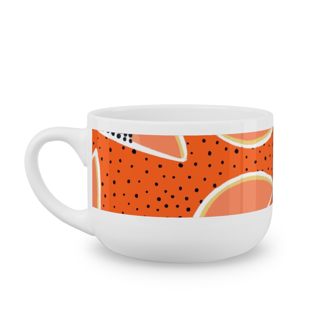 Cantaloupe - Orange Latte Mug, White,  , 25oz, Orange