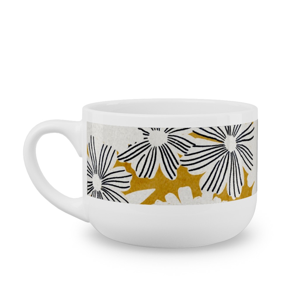 Stacy - Mustard Latte Mug, White, , 25oz, Yellow, Classic Yellow