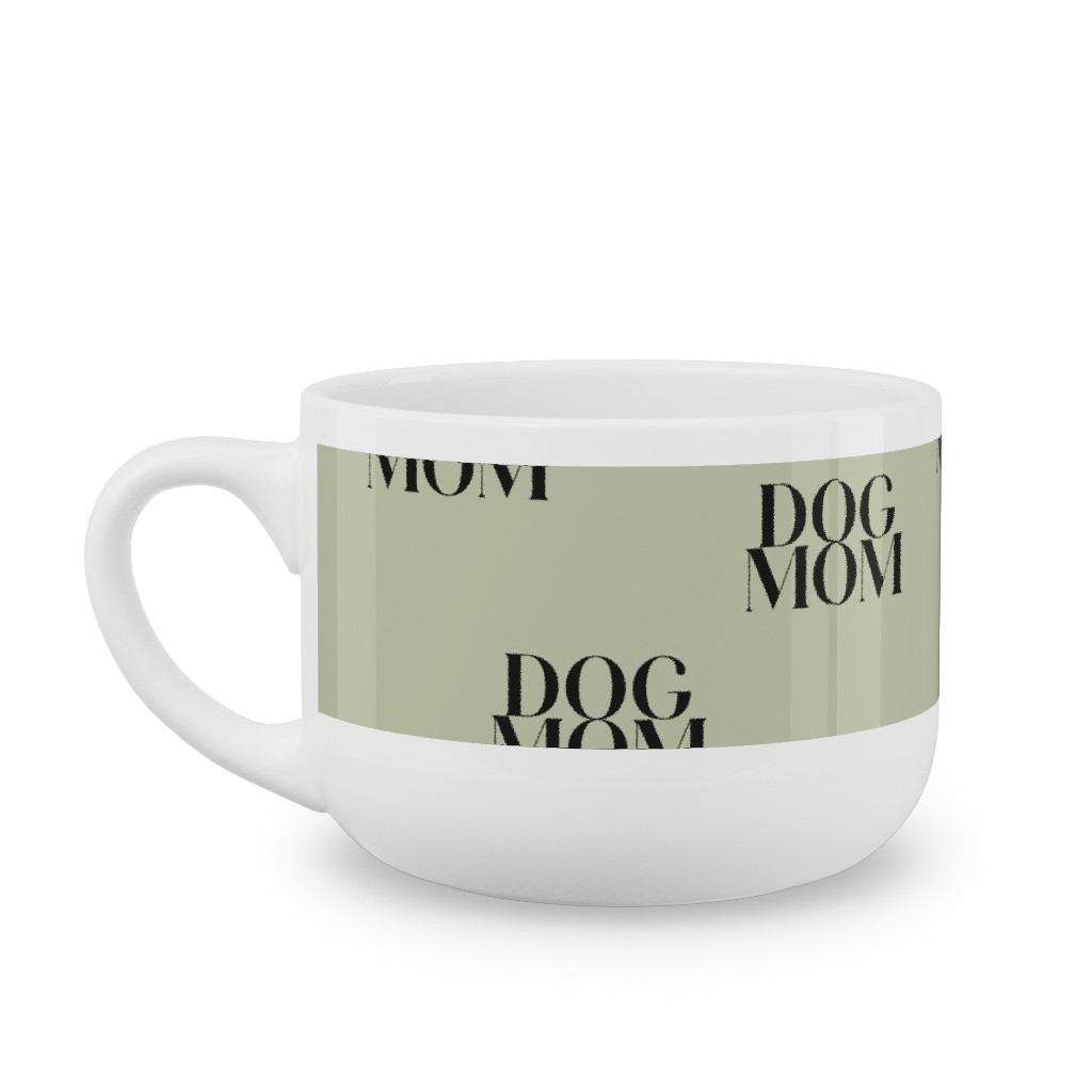 Dog Mom Latte Mug, White,  , 25oz, Green