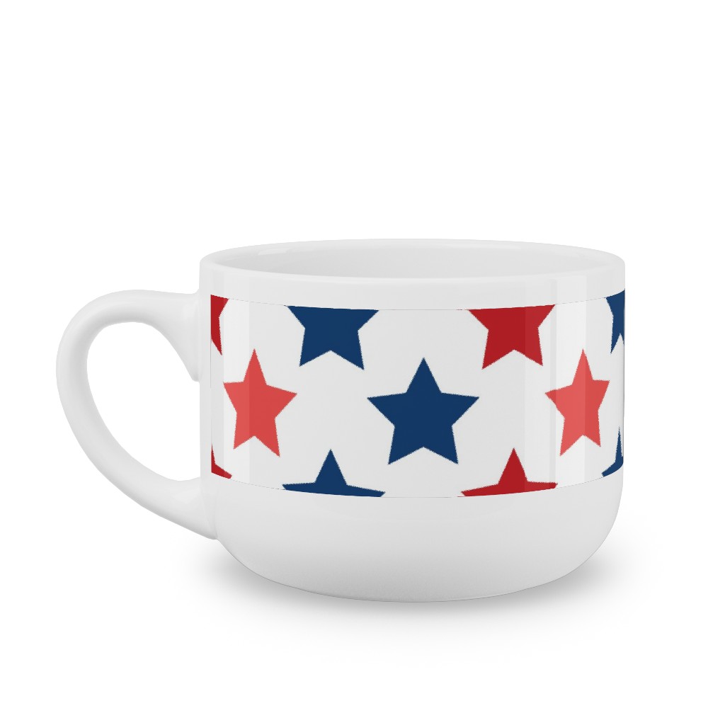 American Stars Latte Mug, White,  , 25oz, Multicolor