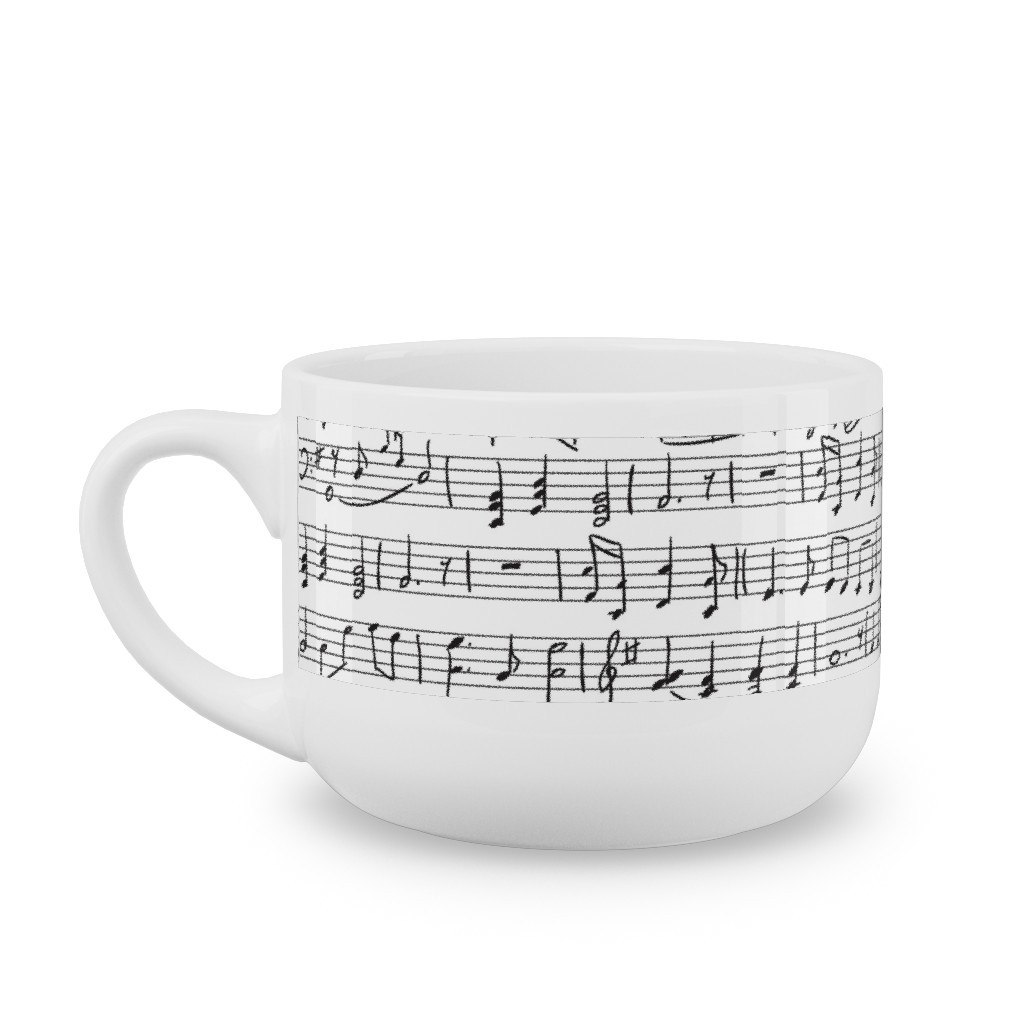 Music - Favorite Subject Latte Mug, White,  , 25oz, Black