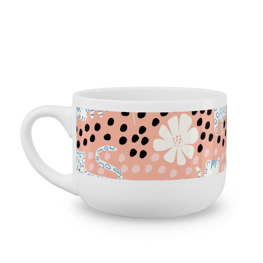 Jungle Cats - Pink Latte Mug, White,  , 25oz, Pink