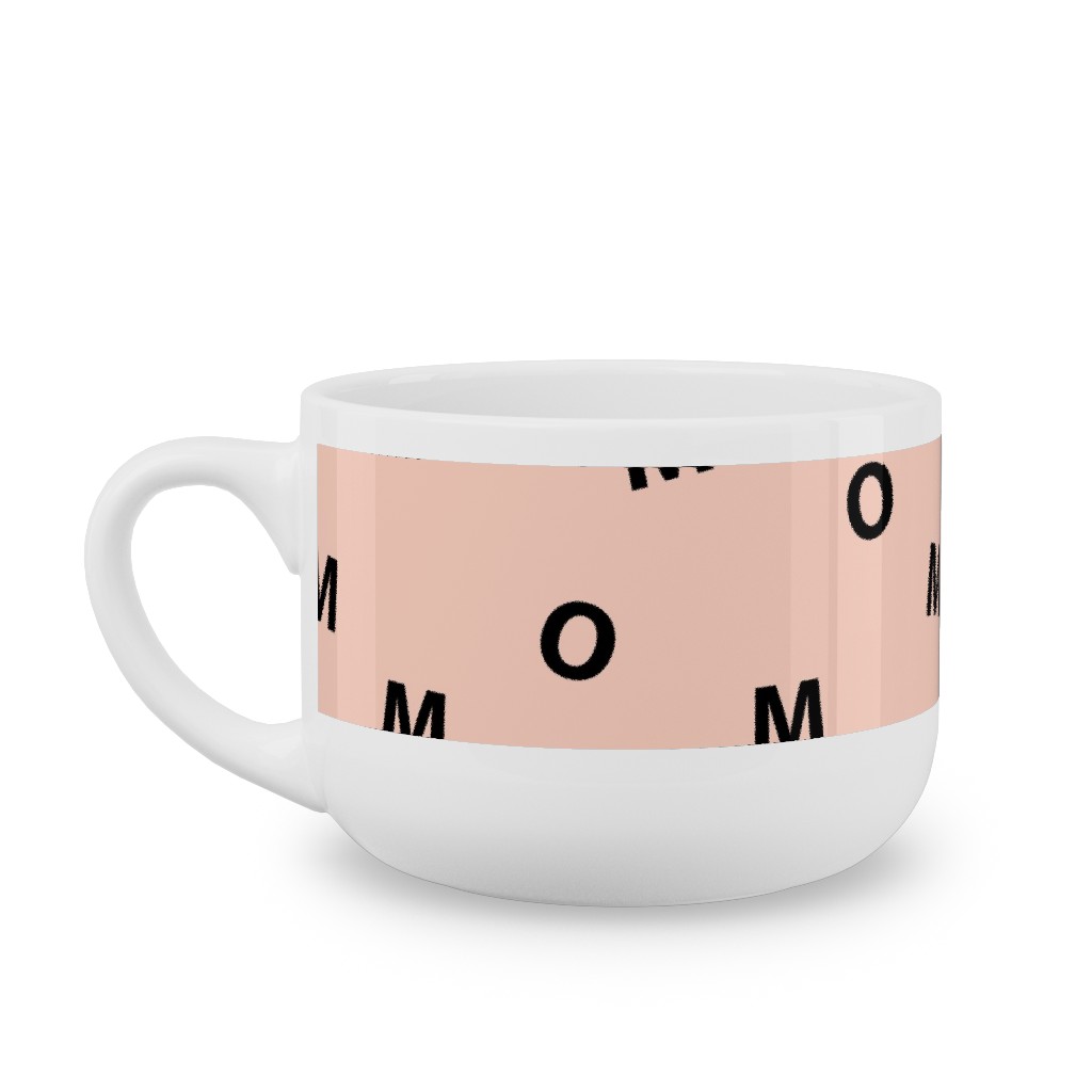 Sweet Mom Typography - Pale Nude Latte Mug, White,  , 25oz, Pink