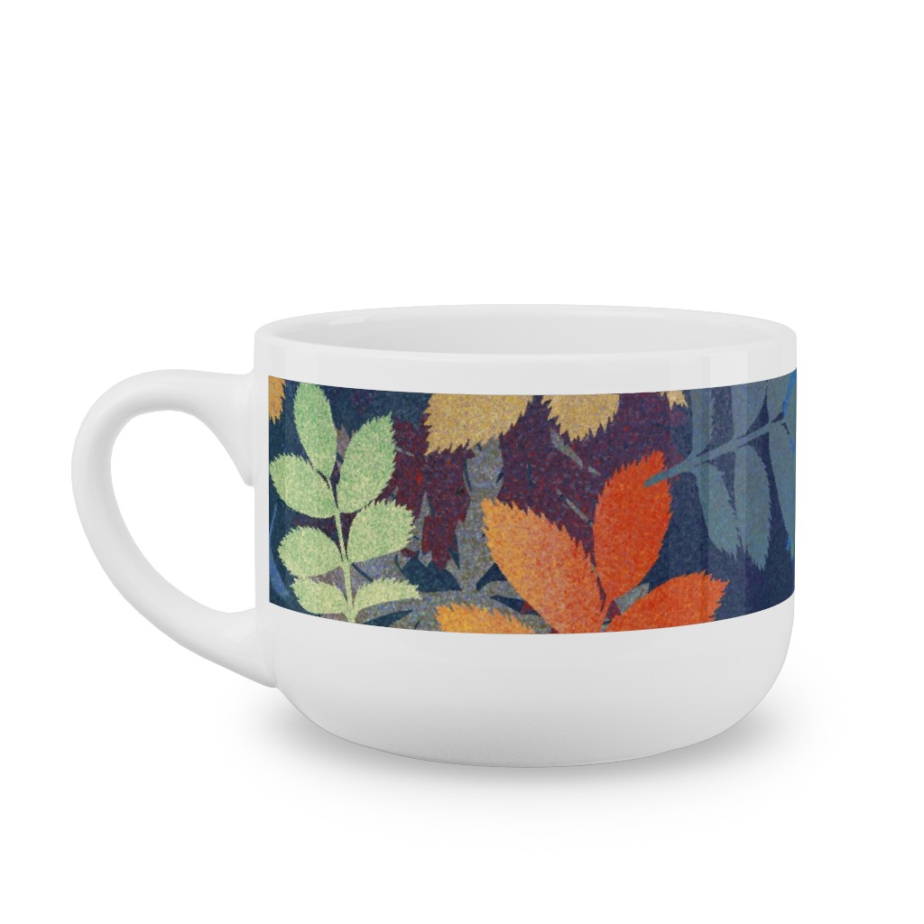 Leaves Falling - Multi Latte Mug, White,  , 25oz, Multicolor