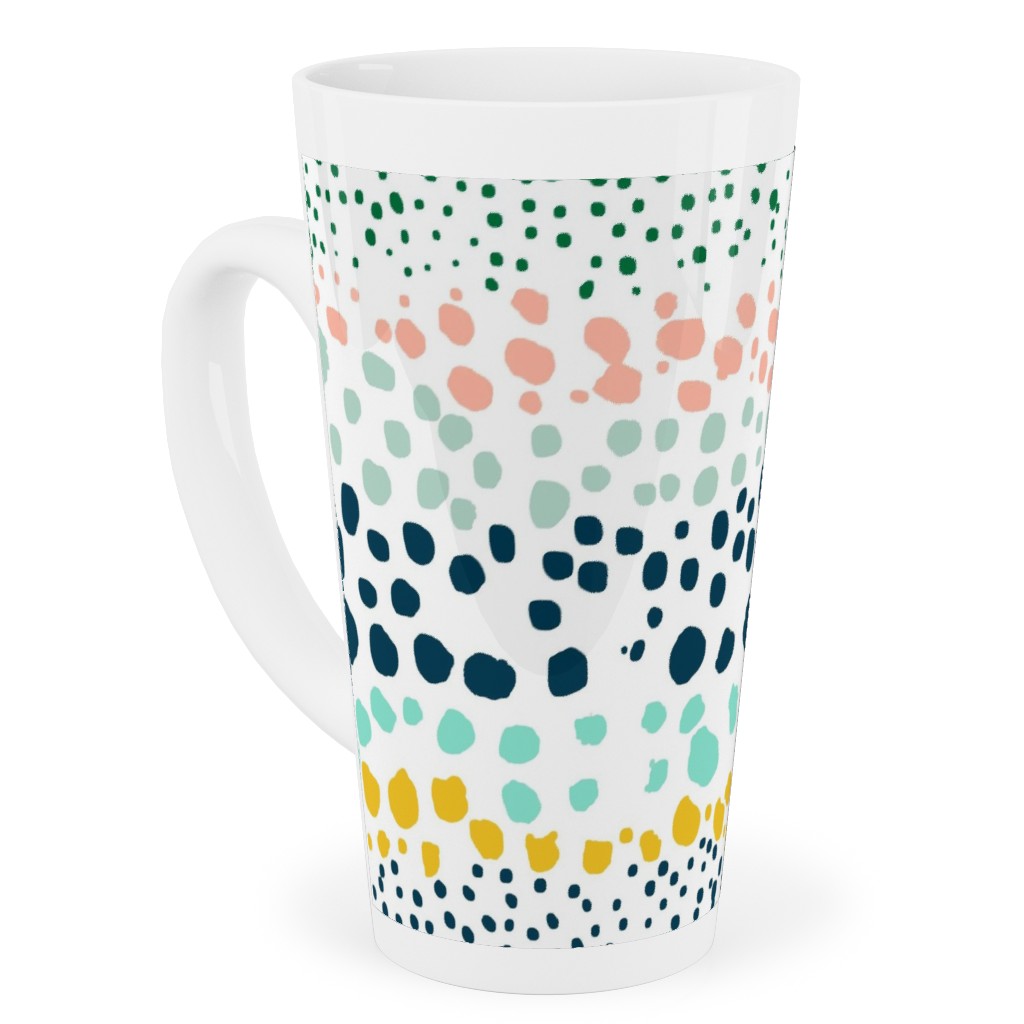 Little Textured Dots - Multi Tall Latte Mug, 17oz, Multicolor