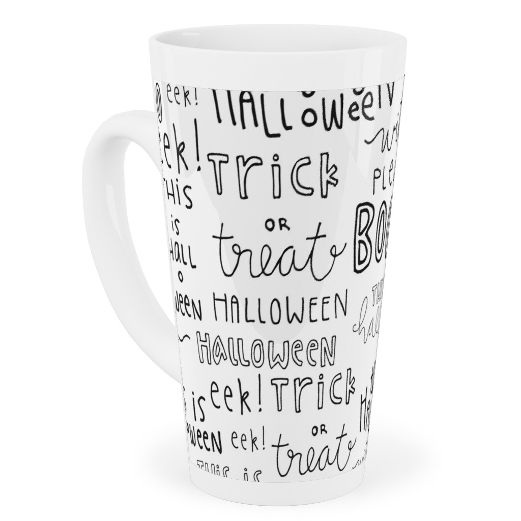 Halloween Words - White Tall Latte Mug, 17oz, White