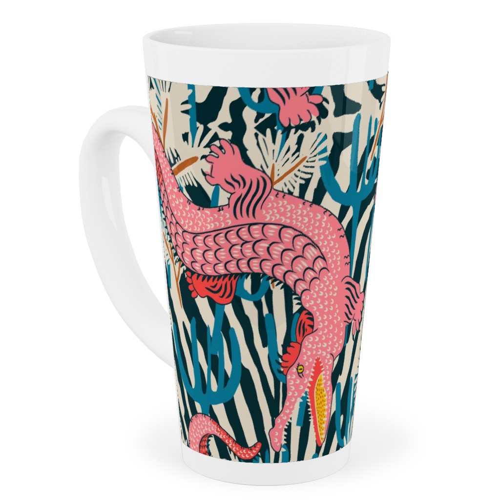 Bazaar Cosmic Gator - Multi Tall Latte Mug, 17oz, Multicolor
