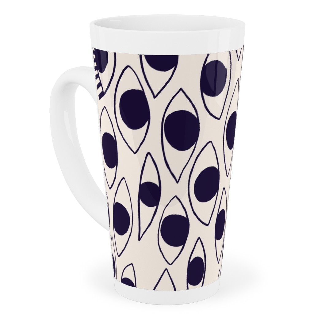 Eye White - Light Tall Latte Mug, 17oz, White