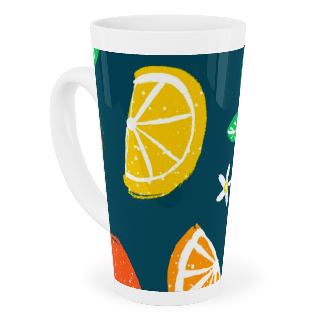 Citrus - Multi Color Tall Latte Mug, 17oz, Multicolor