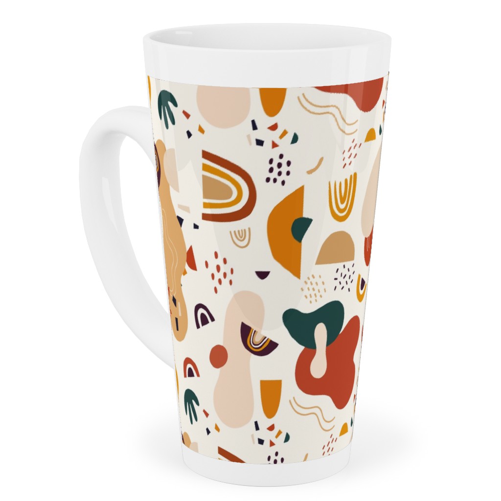 Abstract Seamless Pattern - Multi Tall Latte Mug, 17oz, Multicolor