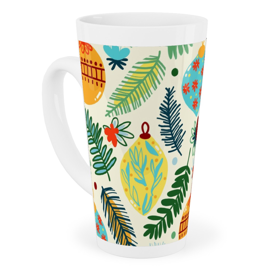 Colorful Christmas Classic - Multi Tall Latte Mug, 17oz, Multicolor