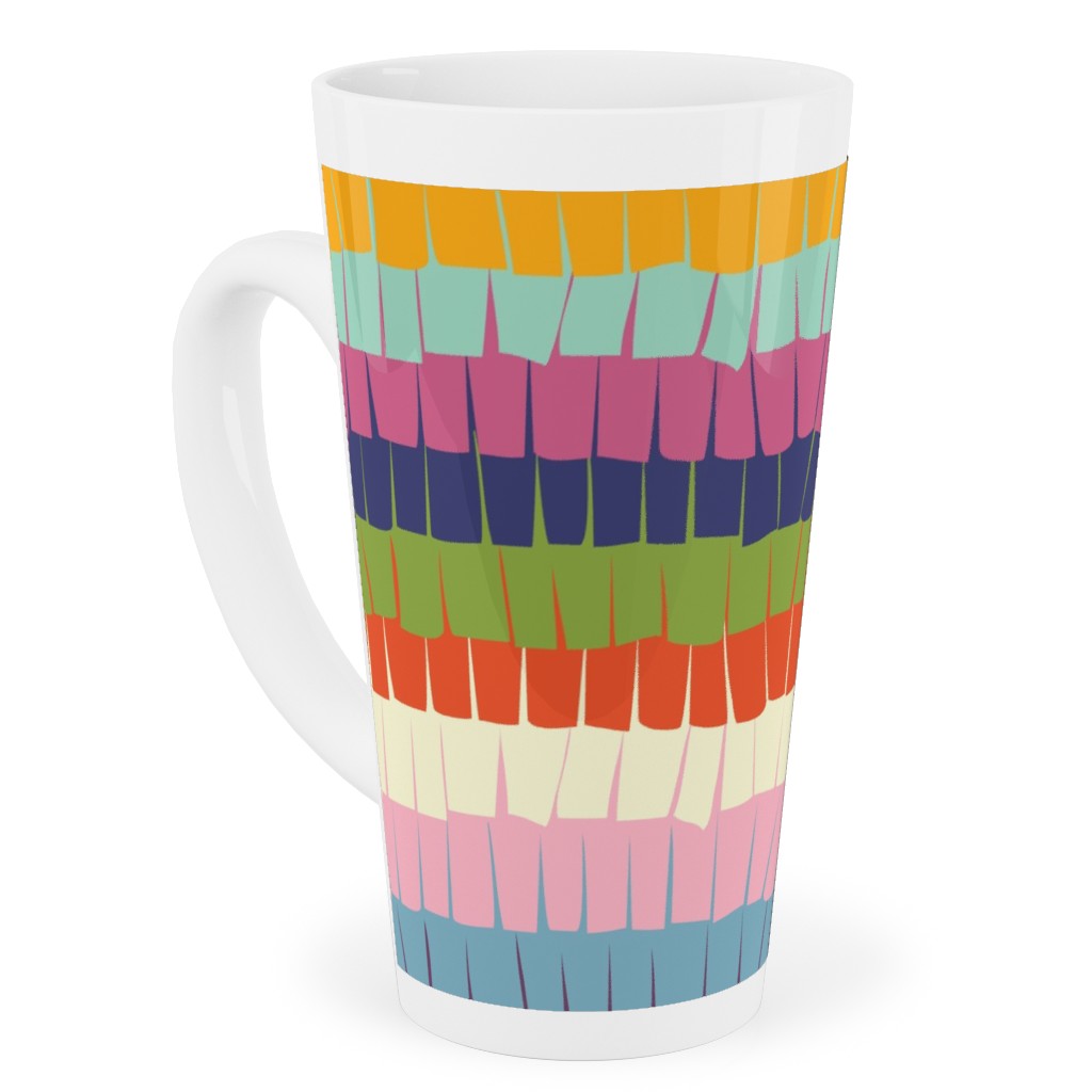Piata Fiesta Party Tall Latte Mug, 17oz, Multicolor