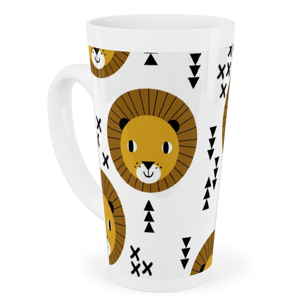 Happy Lion Safari Tall Latte Mug, 17oz, Brown