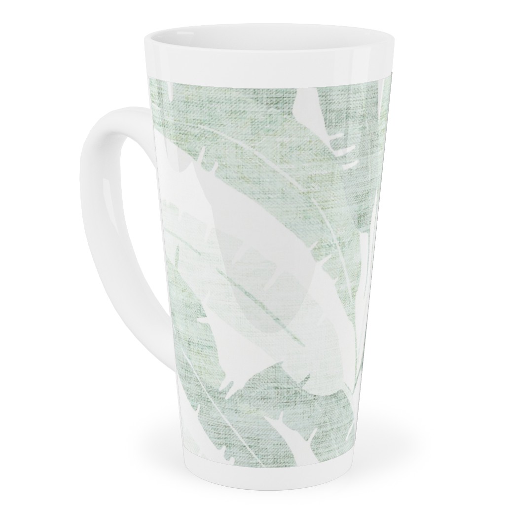 Banana Leaf - Light Tall Latte Mug, 17oz, Green