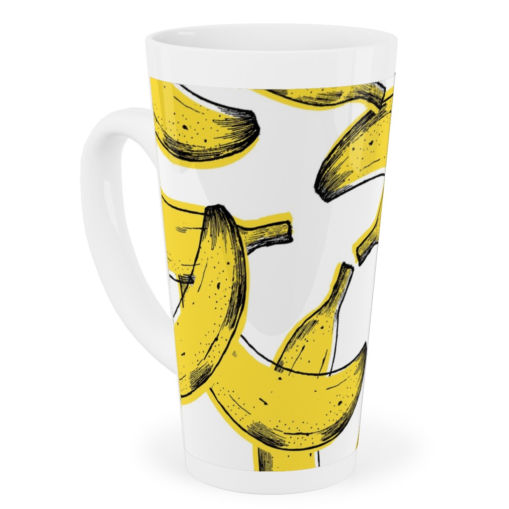 Banana Tall Latte Mug, 17oz, Yellow, Classic Yellow