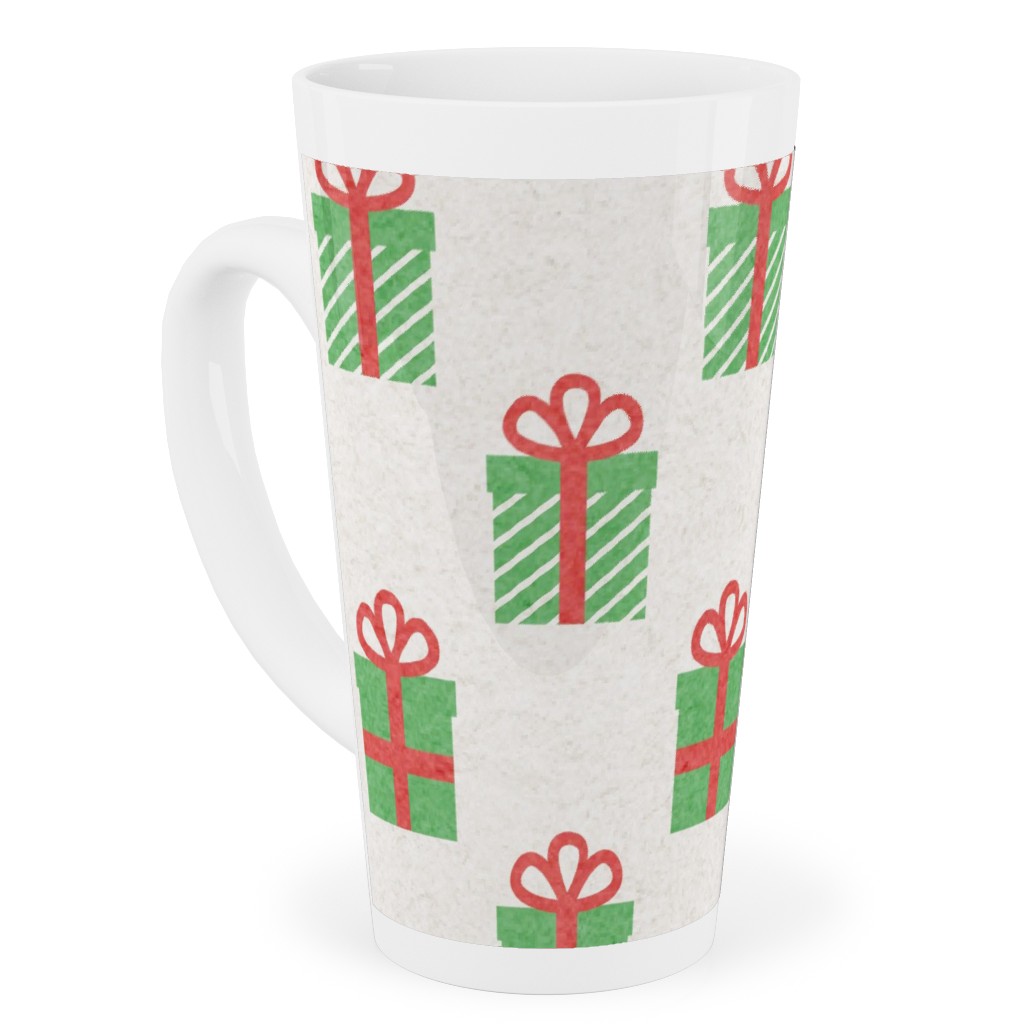 Christmas Presents Tall Latte Mug, 17oz, Multicolor