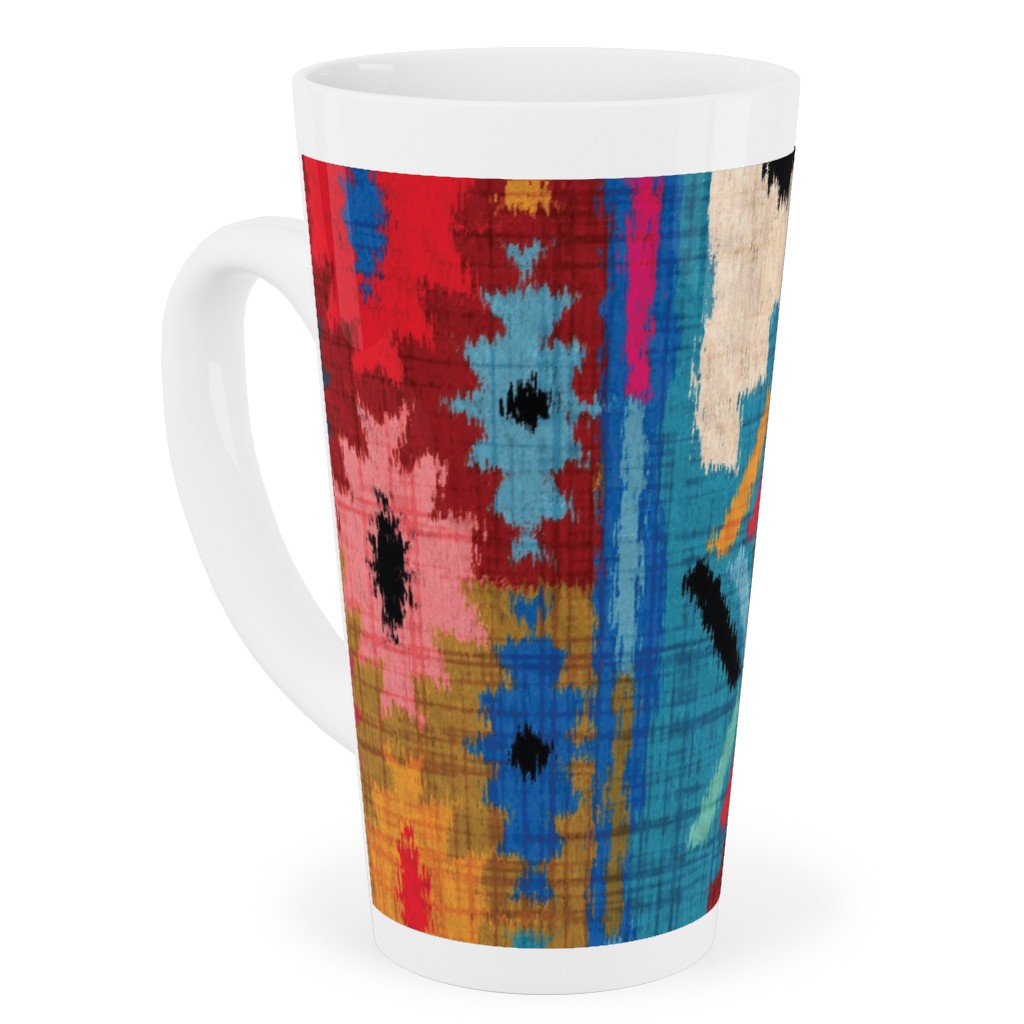Kilim Ikat - Multi Tall Latte Mug, 17oz, Multicolor
