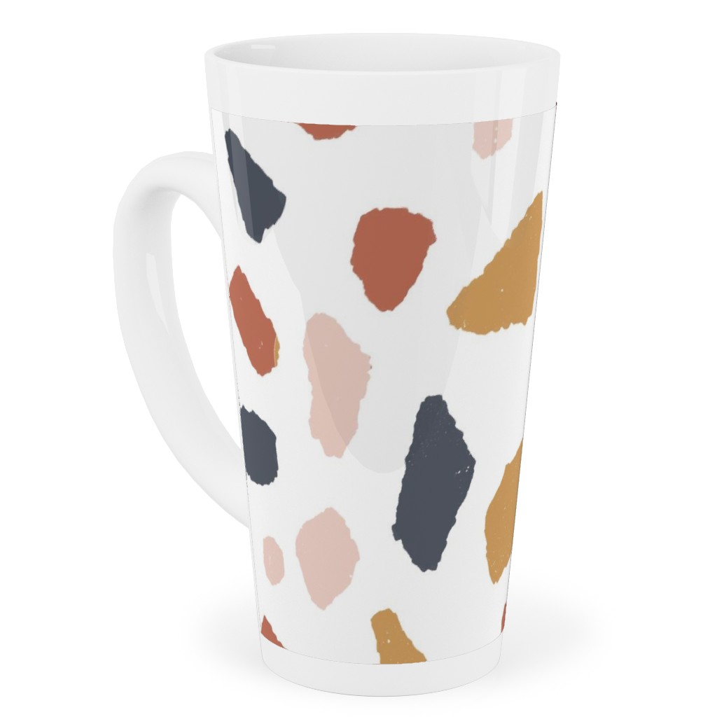 Terrazzo Tile - Neutral Tall Latte Mug, 17oz, Beige