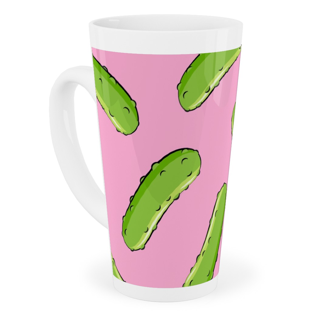 Pickles - Pink Tall Latte Mug, 17oz, Pink