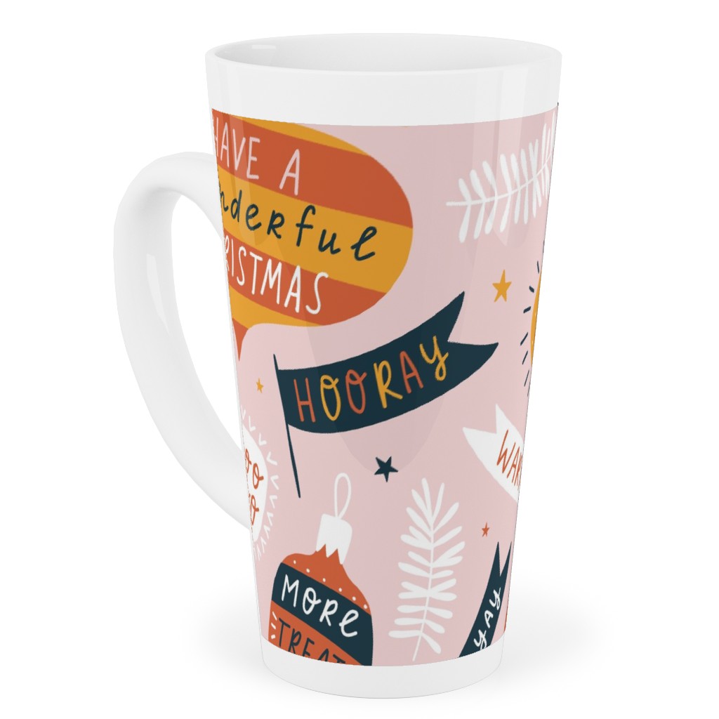 Seasons Greetings Tall Latte Mug, 17oz, Multicolor